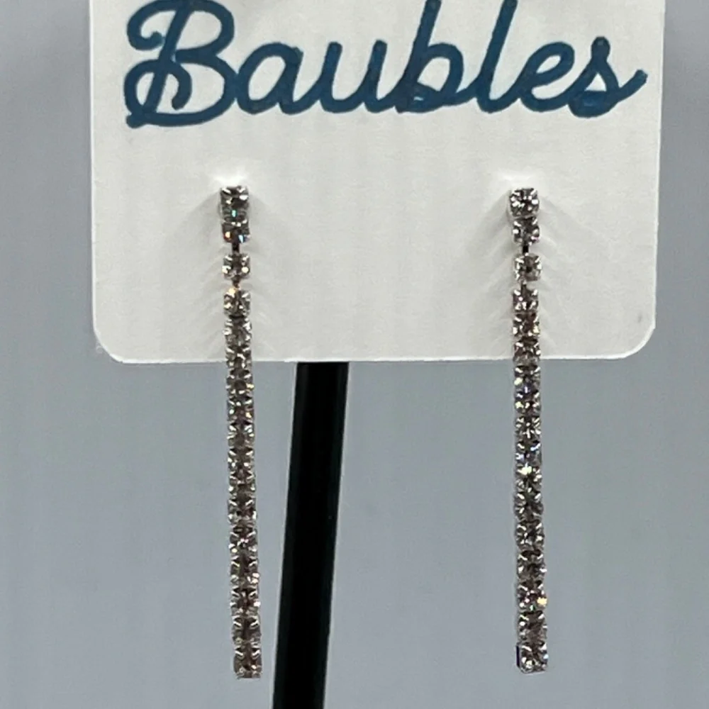 Baubles Chandelier Austrian Crystal Silver Earrings $12 EA or Bundle 3/$20 - Picture 1 of 8